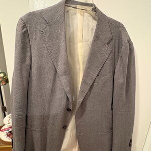 Luxury Grey Cashmere Blend Sport Coat